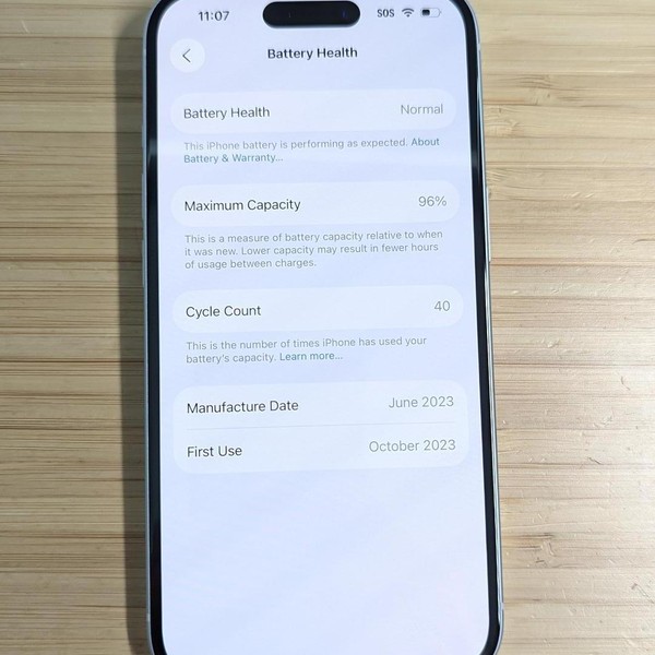 Apple iPhone 15 - Unlocked, 128 GB, Blue, A2846