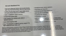 New
													MacBook Pro 2019 - 16" - I7, Silver, 512 GB, 16 GB, photo 1 of 3