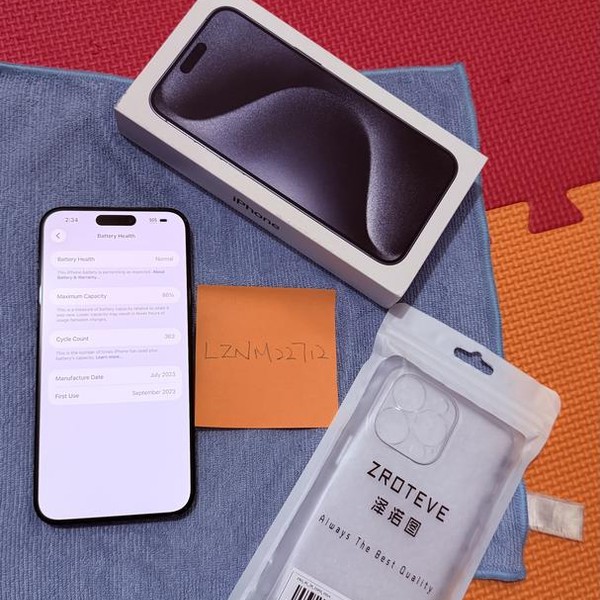 Apple iPhone 15 Pro Max - Unlocked, Blue, 256 GB, A2849