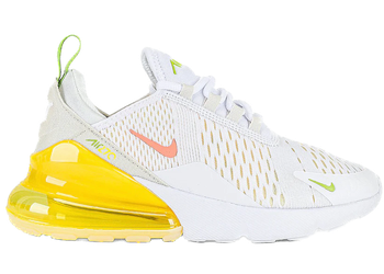 Nike Air Max 270 White Yellow Strike (Women's) for sale
