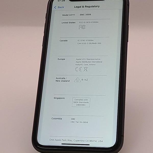 Apple iPhone 11 - Unlocked, 64 GB, Black, A2111