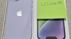 Good
													Apple iPhone 14 - Unlocked, Purple, 128 GB, A2649, photo 1 of 9