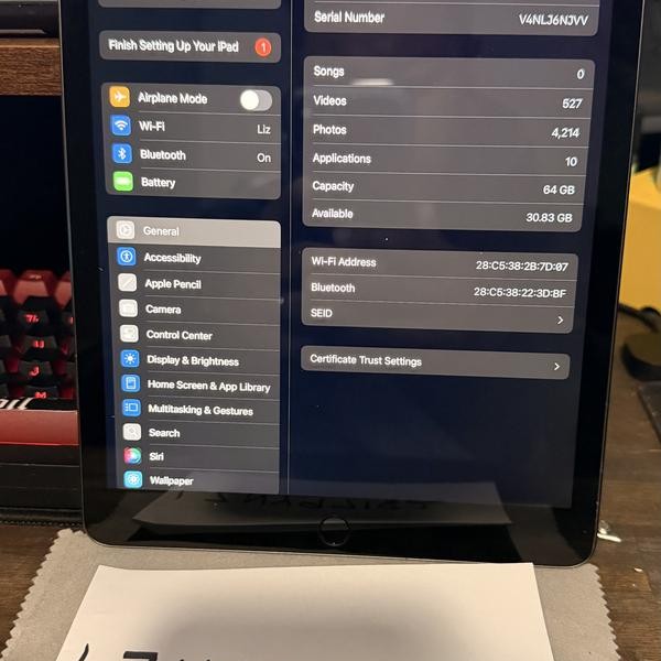 Apple iPad 9th Gen - Wi-Fi, 64 GB, Gray, A2602