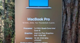 Good
													MacBook Pro 2020 - 13" - I5, Gray, 256 GB, 16 GB, photo 3 of 12