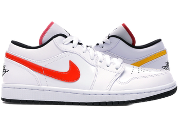 Jordan 1 Low White Multi-Color for sale