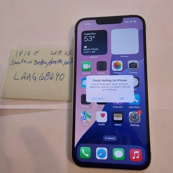 Apple iPhone 16e - Spectrum, 128 GB, White, A3212