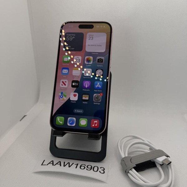 Apple iPhone 15 - Unlocked, Pink, 256 GB, A2846