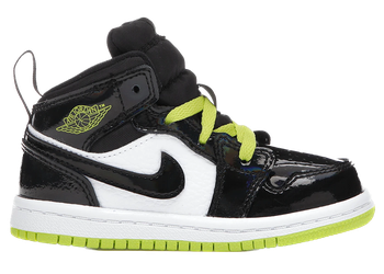 Jordan 1 Mid Black Cyber Mystic Green (TD) for sale