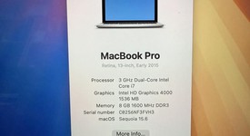 Good
													MacBook Pro 2015 (Retina) - 13" - Silver, 512 GB, 8 GB, photo 5 of 9