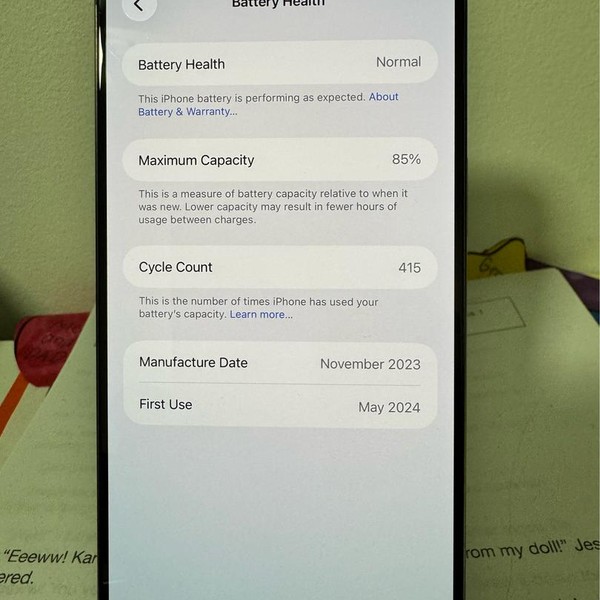 Apple iPhone 15 Pro Max - Unlocked, 256 GB, Natural, A2849