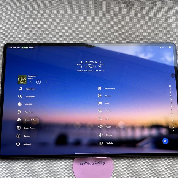 Samsung Galaxy Tab S9 Ultra - Wi-Fi, Graphite, 256 GB, 12 GB, SM-X910