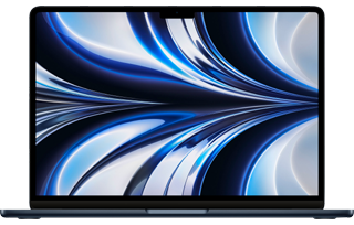MacBook Air 2022 (M2) - 13 inch - Apple M2, Midnight, 256 GB, 8 GB