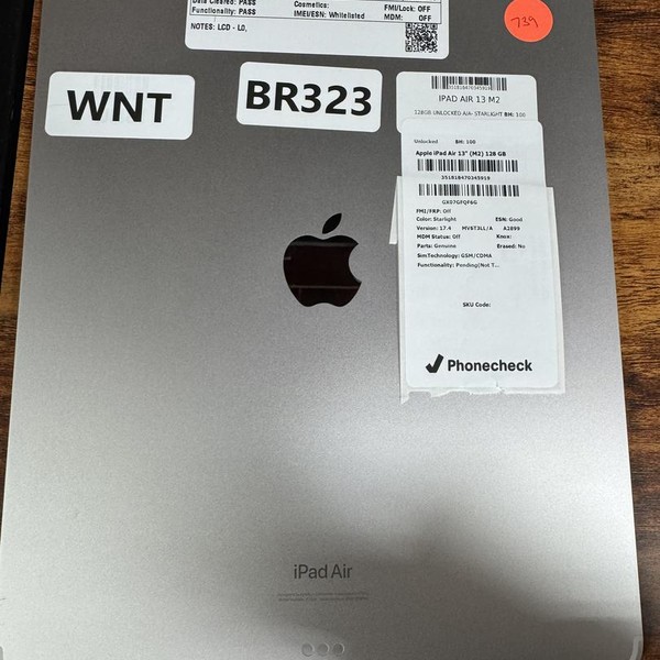 Apple iPad Air 13 inch (M3) 2025 - Unlocked, 128 GB, Starlight