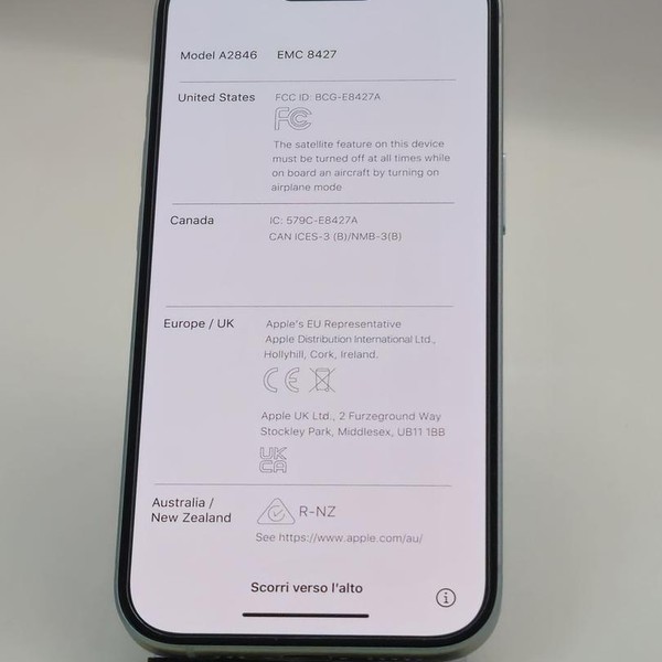 Apple iPhone 15 - Verizon, Blue, 128 GB, A2846