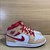 New Jordan 1 Mid Light Curry Cardinal (GS) - 3.5