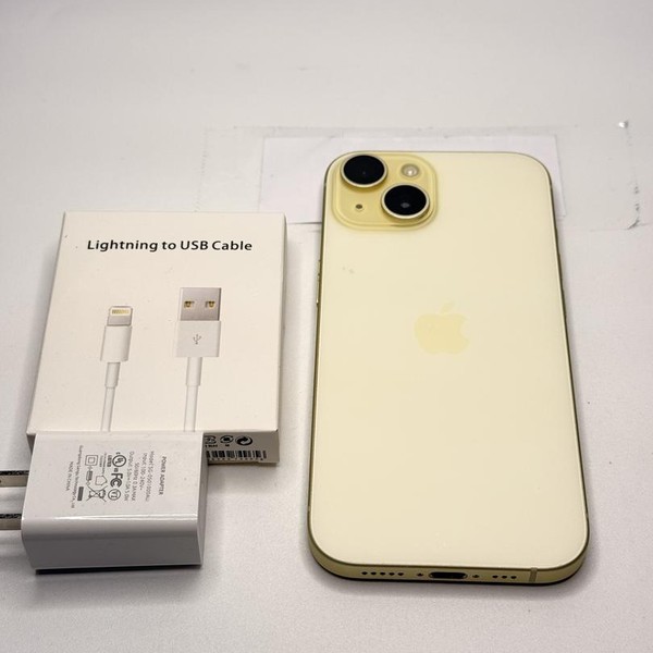 Apple iPhone 15 - Unlocked, 256 GB, Yellow, A2846