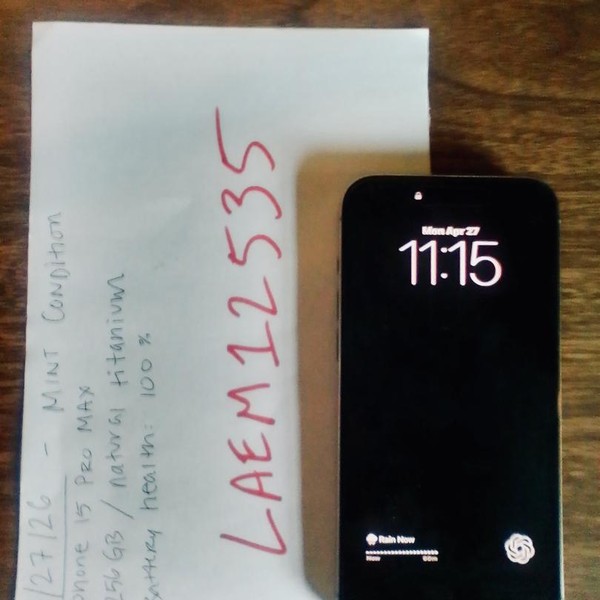 Apple iPhone 15 Pro Max - Unlocked, 256 GB, Natural, A2849