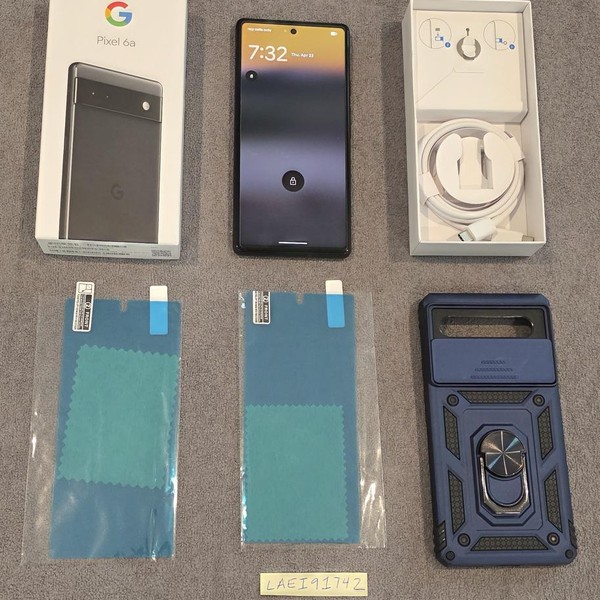 Google Pixel 6a - Unlocked, 128 GB, Charcoal, 6 GB, GX7AS