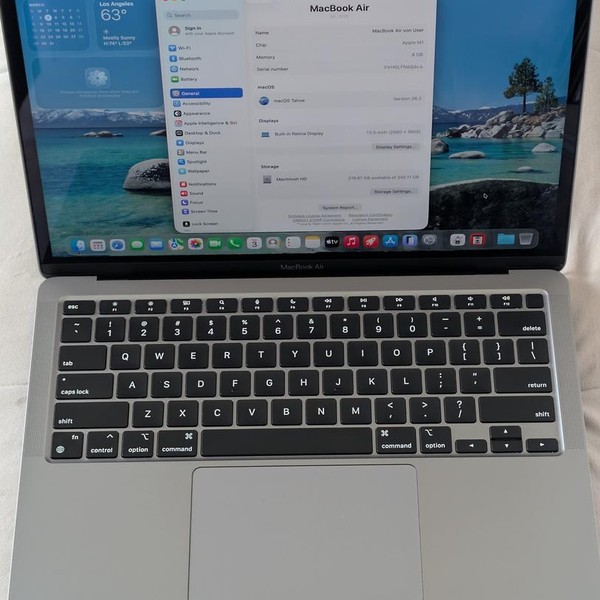 MacBook Air 2020 - 13 inch - 256 GB, Gray, 8 GB, Apple M1