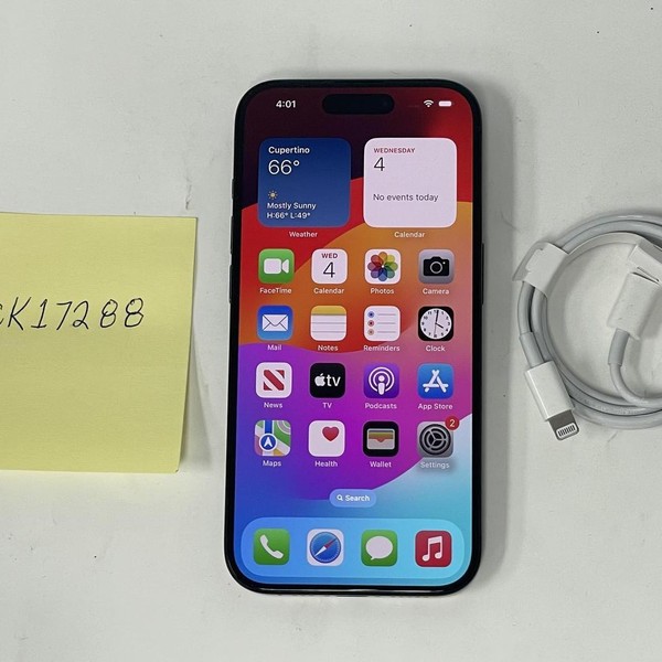 Apple iPhone 15 Pro - Unlocked, 128 GB, Black, A2848