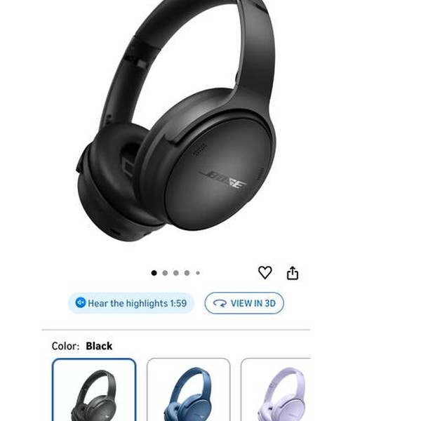Bose QuietComfort Headphones - Black