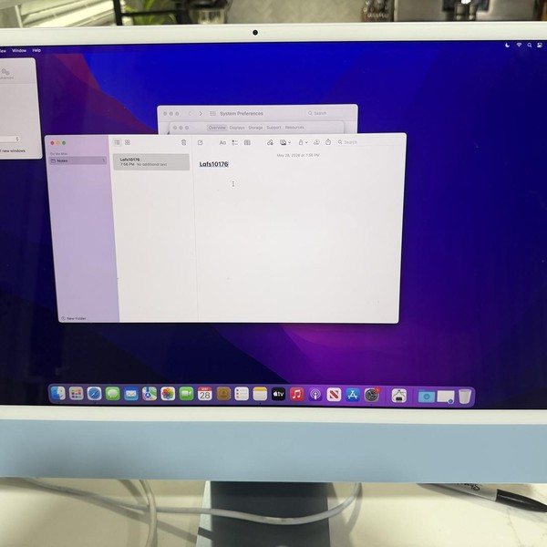 iMac 2021 24 inch - 256 GB, Blue, 8 GB, Apple M1