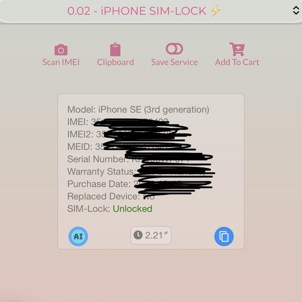 Apple iPhone SE 3rd Gen 2022 - Unlocked, 64 GB, Midnight, A2595