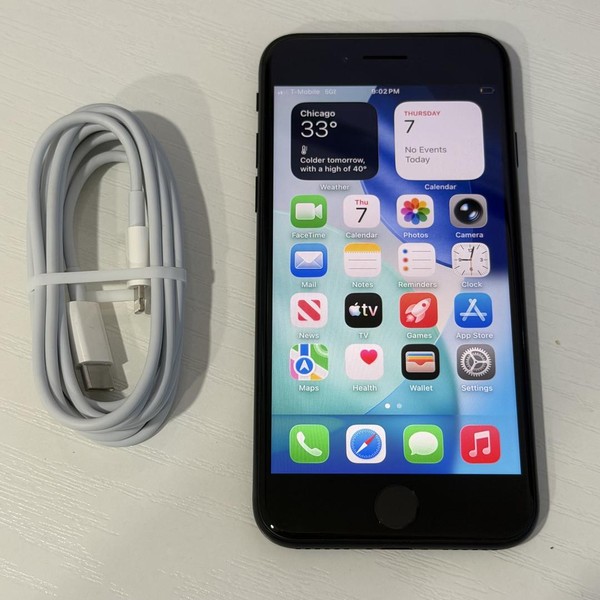 Apple iPhone SE 3rd Gen 2022 - T-Mobile, 64 GB, Midnight, A2595