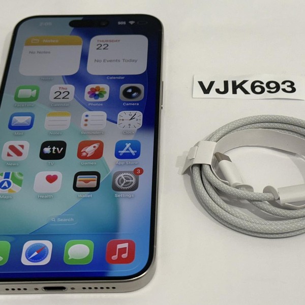 Apple iPhone 15 Pro Max - Unlocked, White, 256 GB, A2849