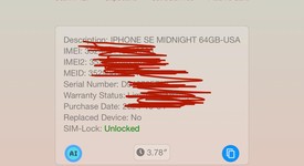 New
													Apple iPhone SE 3rd Gen 2022 - Unlocked, Midnight, 64 GB, A2595, photo 3 of 4