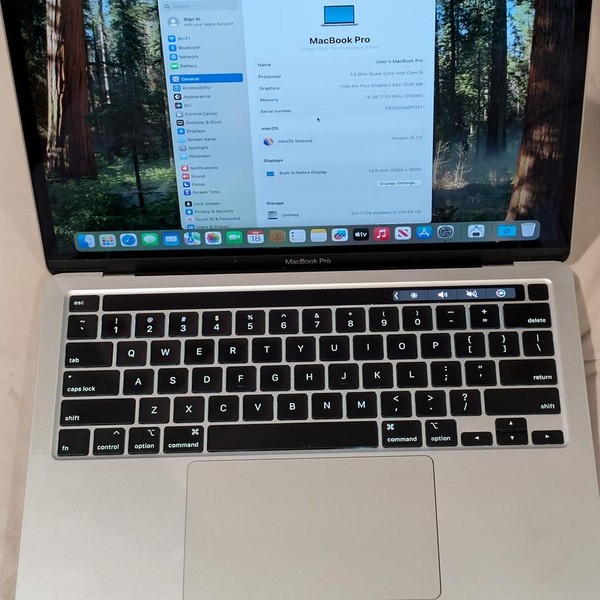 MacBook Pro 2020 - 13 inch - 256 GB, Silver, 8 GB, Intel Core i5