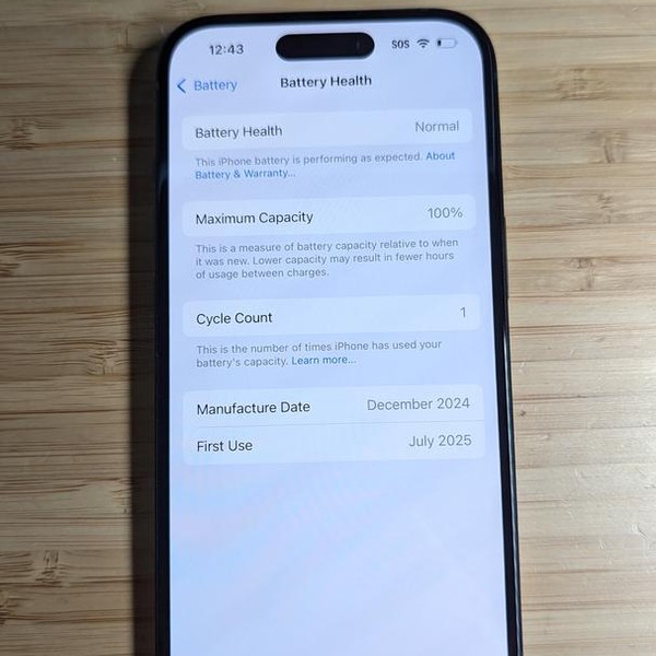 Apple iPhone 15 - Unlocked, 128 GB, Black, A2846