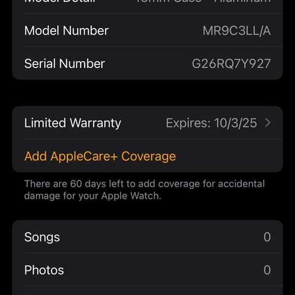 Apple Watch Series 9 45mm - Midnight, A2980 - GPS, Aluminum