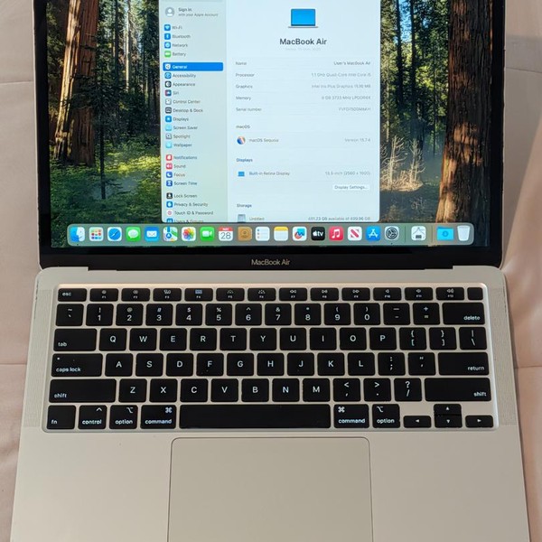 MacBook Air 2020 - 13 inch - 512 GB, Silver, 8 GB, Intel Core i5