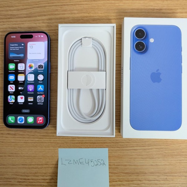 Apple iPhone 16 - Verizon, 128 GB, Ultramarine, A3081