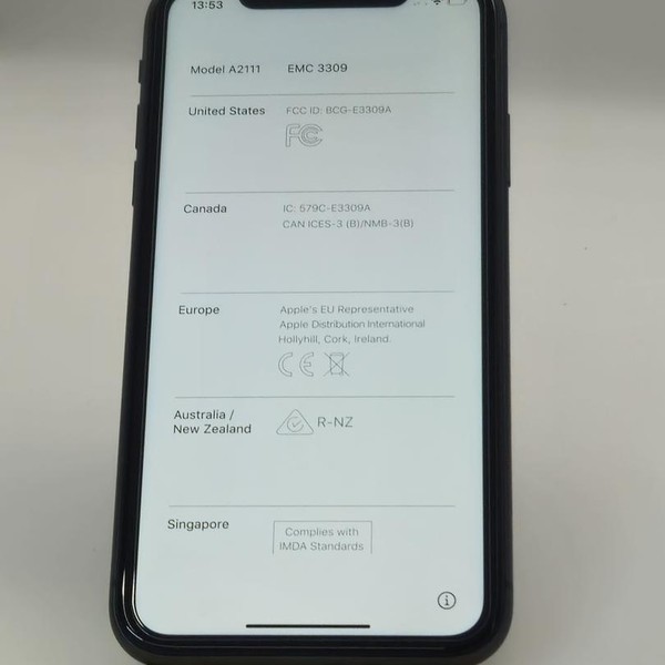 Apple iPhone 11 - Unlocked, 64 GB, Black, A2111