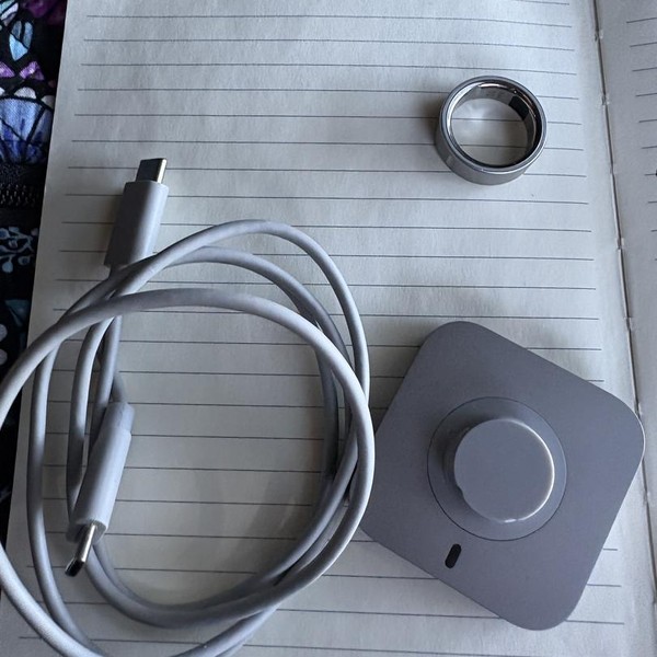 Oura Ring Gen 4 - Brushed Silver, Size 10