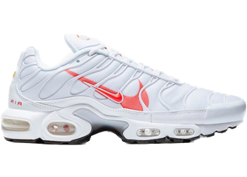 Nike Air Max Plus White Crimson Swoosh for sale