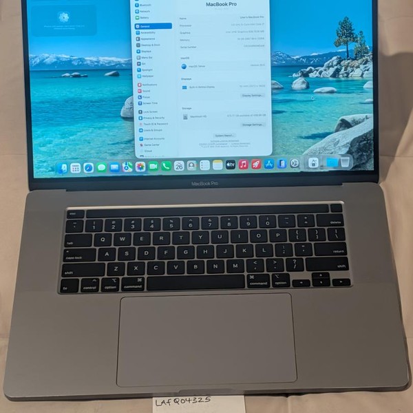 MacBook Pro 2019 - 16 inch - 512 GB, Gray, 16 GB, Intel Core i7