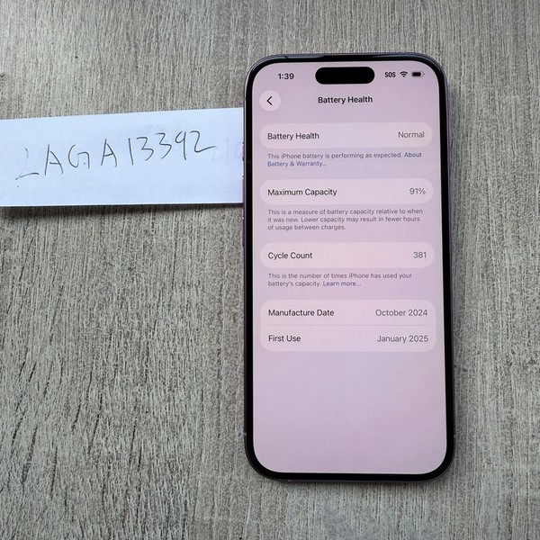 Apple iPhone 16 - Unlocked, 256 GB, Pink, A3081