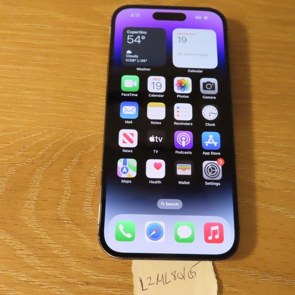 Apple iPhone 14 Pro - Unlocked, 128 GB, Purple, A2650