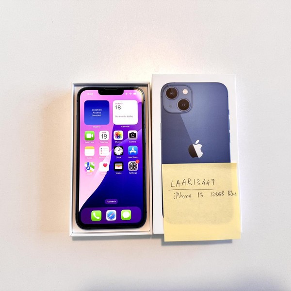 Apple iPhone 13 - Unlocked, 128 GB, Blue, A2482