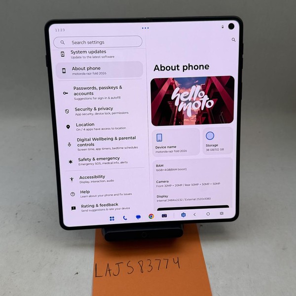 Motorola Razr Fold - Unlocked, 512 GB, PANTONE Blackened Blue