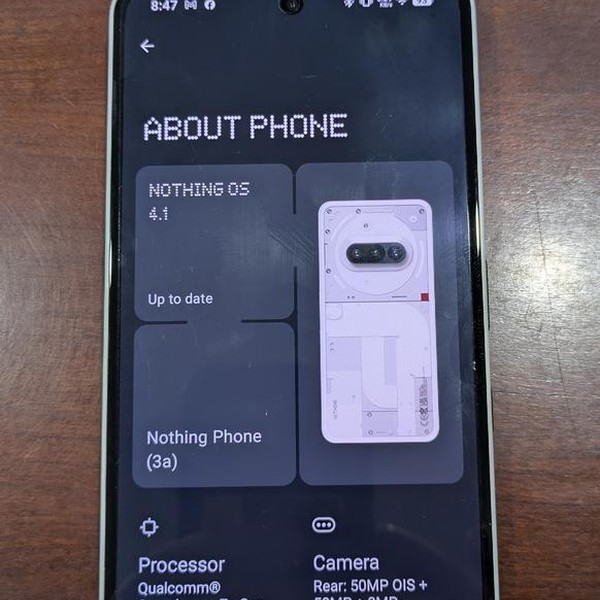 Nothing Phone (3a) - Unlocked, 128 GB, White, 8 GB