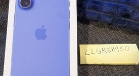 New
													Apple iPhone 16 - Verizon, Ultramarine, 128 GB, A3081, photo 1 of 2