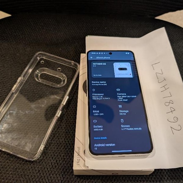 Nothing Phone 3a - Unlocked, White, 256 GB, 12 GB