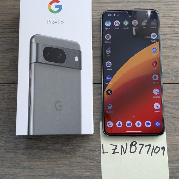 Google Pixel 8 - Unlocked, 128 GB, Hazel, 8 GB, G9BQD, Sub-6 5G
