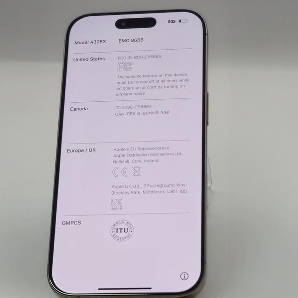 Apple iPhone 16 Pro - Unlocked, 256 GB, Natural, A3083