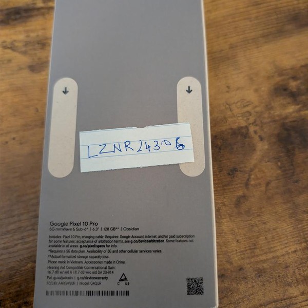 Google Pixel 10 Pro - Unlocked, 128 GB, Obsidian, G4QUR