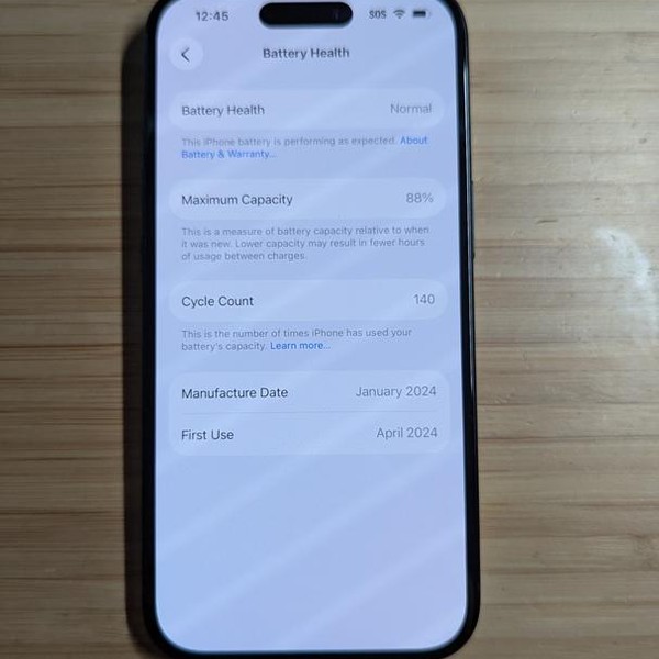 Apple iPhone 15 - Unlocked, 128 GB, Black, A2846